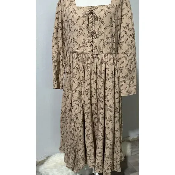 JessaKae Bramble XL NWT lace up floral maxi dress - Picture 10 of 12